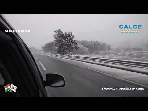 Snowfall #강설량 at Highways of Korea, Exclusive Video by #CALCEBharat #gunsan