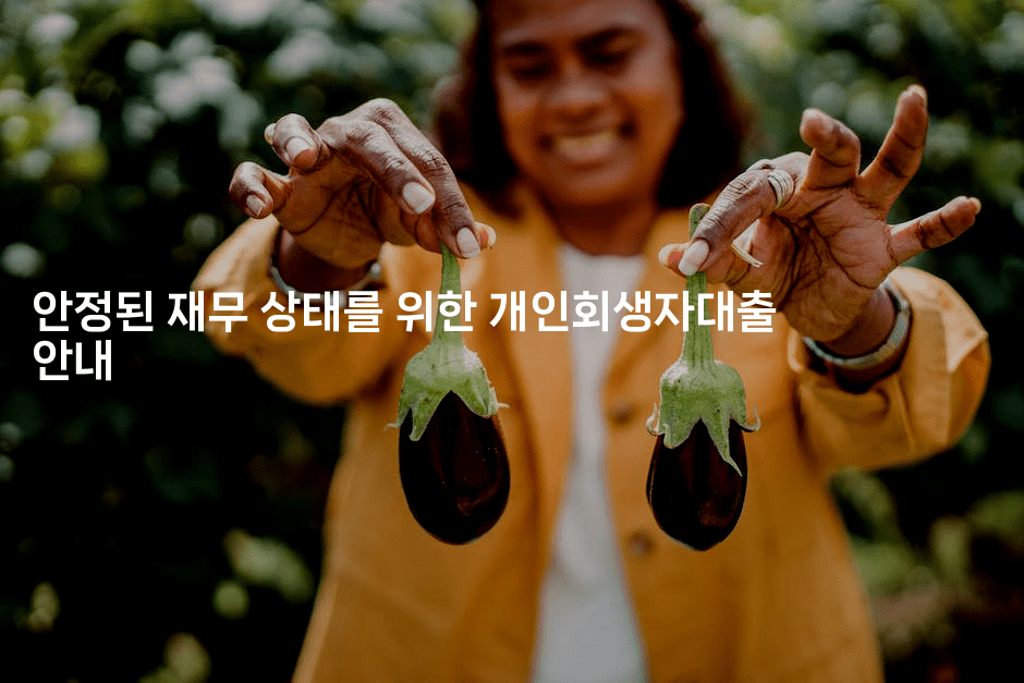 안정된 재무 상태를 위한 개인회생자대출 안내-하쿠나