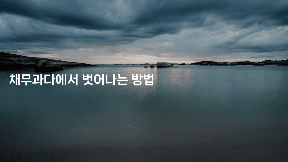 채무과다에서 벗어나는 방법-하쿠나