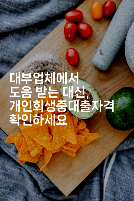 대부업체에서 도움 받는 대신, 개인회생중대출자격 확인하세요-하쿠나