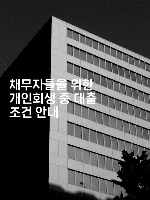 채무자들을 위한 개인회생 중 대출 조건 안내-하쿠나