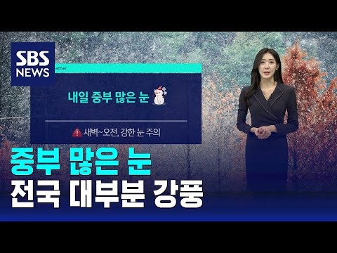 [날씨] 27일 중부 많은 눈…전국 대부분 강풍 / SBS